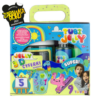 Tuban - Tubi Jelly set met 6 kleuren en klein aquarium &ndash; Nummers