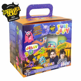 Tuban - Tubi Jelly set met 6 kleuren en klein aquarium &ndash; Monsters