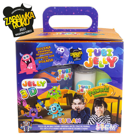 Tuban - Tubi Jelly set met 6 kleuren en klein aquarium – Monsters